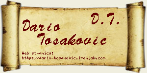 Dario Tošaković vizit kartica